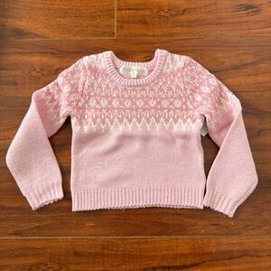 Sugar Moon Pink Ornament Sweater 4-5